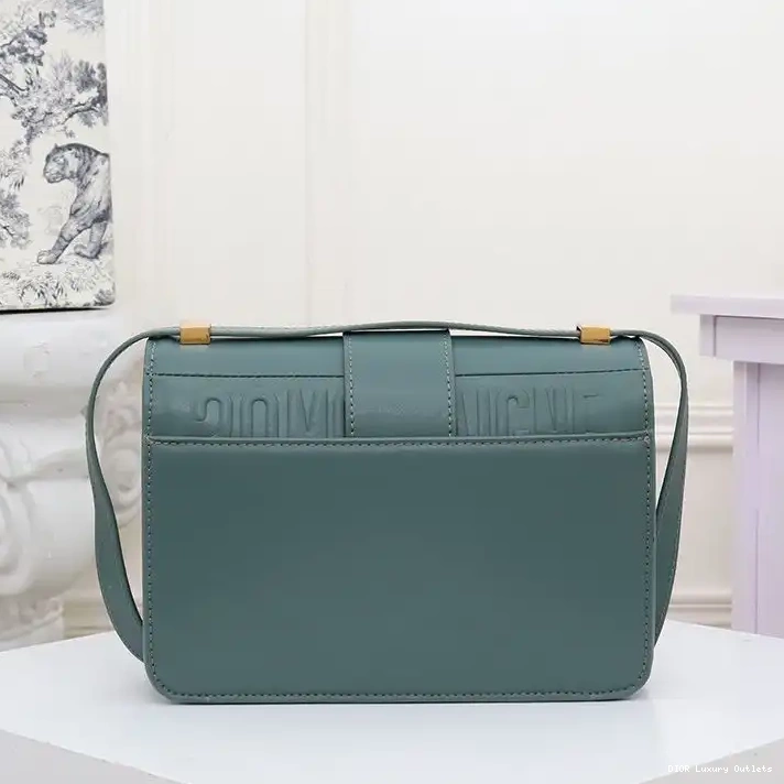 Cheap 30 Montaigne Dior Blue Calfskin Box Bag 0326 Luxury